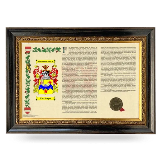 Van Burger Armorial Landscape Framed - Heirloom